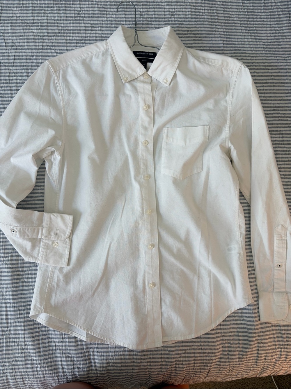 Bonobos- Men's White Button-Down Shirt - Classic Oxford- slim fit size M